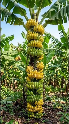 Have you ever seen a banana tree's life cycle? 🍌🌱#banana #nature #shorts