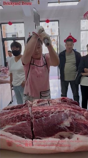 Girl Shows Perfect Pork Chopping Technique