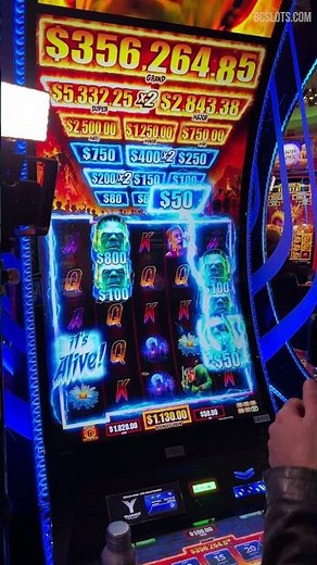 MASSIVE win on Frankenstein 🤑 #Slots #Casino #Vegas