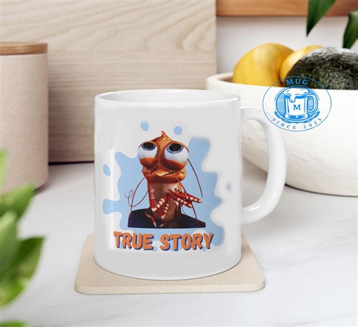 Shark Tale Shrimp True Story Monologue Mug - Funny Mug - Gifts for Her - Humor - Etsy