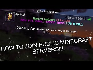 HOW TO JOIN ANY PUBLIC SERVER ON MINECRAFT JAVA EDITION!!!