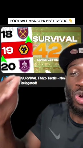 Football Manager Best Tactic for Relegation teams #footballmanager #fm26 #tactics