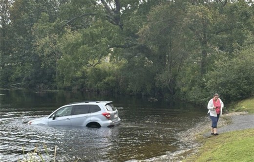 WATCH: ICE Protester’s Car Rolls Into Lake After She Forgot to Put It in Park While Yelling at Agents