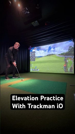 Golf Simulator Elevation Practice at Tiger Woods Marcella Club w/ Trackman iO #golf #golfsimulator