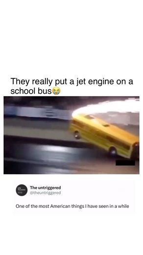 The Untriggered | Culture | Memes on Instagram: "Might as well put wings on it😭 - The Cool School Jet Bus—officially the “School Time” Jet-Powered School Bus—was an epic custom creation by Paul Stender of Indy Boys Inc. in Indiana, featuring a salvaged General Electric J-79 jet engine from an F-4 Phantom fighter jet that unleashed around 42,000 horsepower, rocketing the roughly 35-foot yellow bus to a recorded 367 mph with afterburner flames blasting up to 80 feet behind it. Stender, a mechanic
