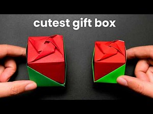 DIY Two-Color Origami Rose Box 🌹 elegant & easy