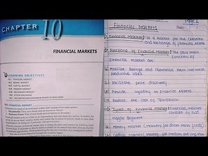 Class 12 Business Studies Chapter 10 Financial Markets( notes in description)