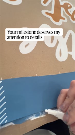 The Banner Bug | Custom Hand Painted Paper Banner Artist on Instagram: "Now booking banners for April & May | custom hand painted graduation prom senior brown paper banners |"