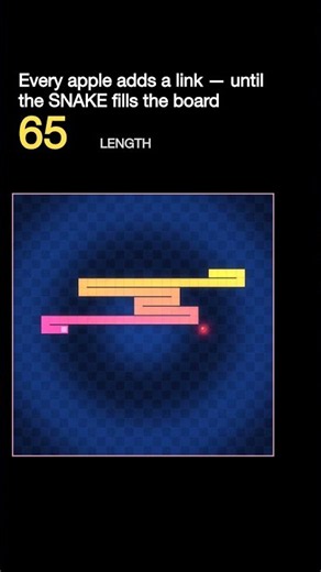 Every apple adds a link — until the SNAKE fills the board #shorts