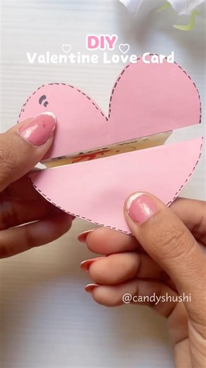 DIY Valentine Card😍😍😱 #art #craft #shorts #viral