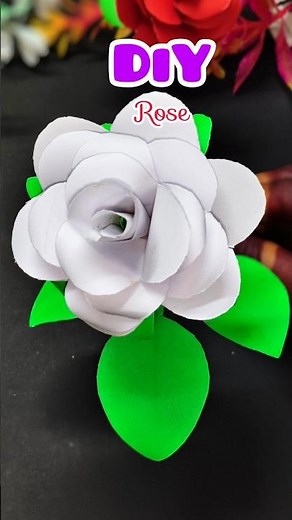 DiY Rose Craft | How To Make a paper Rose #diy #craft #Rose #flowers