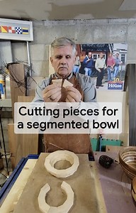 Tom Silva on Instagram: "Calculating the angle and size of pieces for a segmented bowl is simple math. Angle: 360 ÷ # of pieces ÷2 Length: Diameter x π ÷ # of segments Or just "Hey Siri..." 藍"