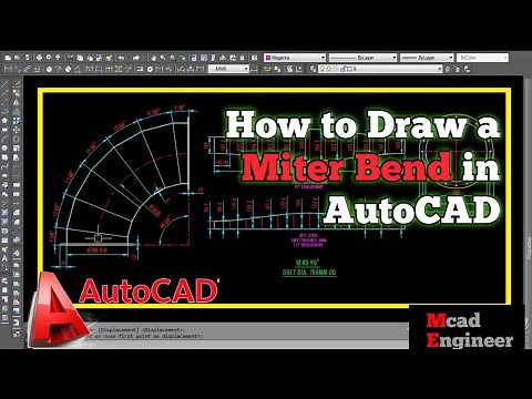 how to make Miter bend in AutoCAD