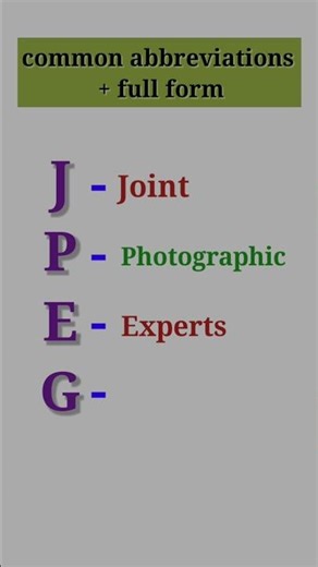JPEG ka Full Form 😲 | Common Abbreviations #Shorts