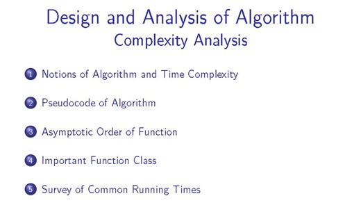 Lec 2 - 复杂性分析 (Complexity Analysis)