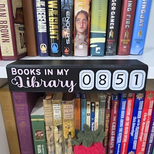 Library Tally: Books in My Library 3D Printed Bookshelf Counter With Storage Box for Book Lovers, Shelf Organizer, Book Collection Tracker - Etsy