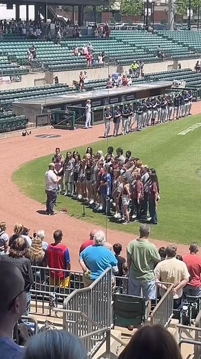 Our choirs performed the Star Spangled Banner at the Travelers vs. Naturals game on Sunday at Dickey-Stephens Park! We are proud of them for representing BHS at this awesome community event! #bhs #bhspanthers20232024 | Benton High School