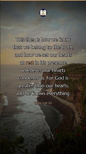 1 John 3:19-20 | Scripture for Today #BibleVerse #Scripture #Christian