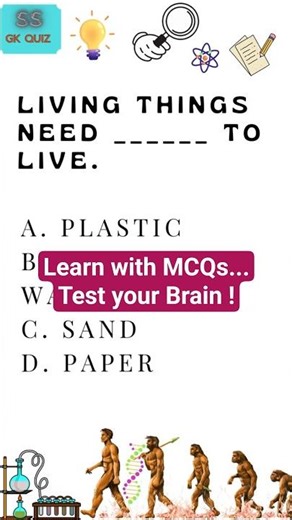 Multiple Choice Questions 1 #mcq #mcqs #quiz #science #learning #shorts #facts #trending #education