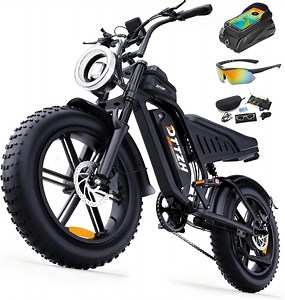 1500W Adult Electric Bike, 33MPH Fast E Bikes for Adults Electric, 20" x 4" Fat Tire Ebike, 750W Motor Long Range Electric Mountain Bikes, 48V 15Ah UL 2849 Certified, 60 Miles Range