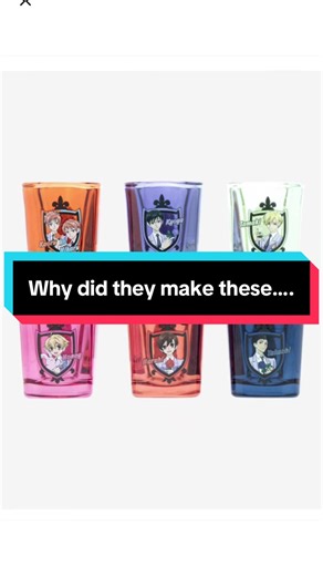 Am I insane enough to buy them? Probably. I’ll drink water out of them most likely. But I think tea cups would have been more on brand, especially for a show about a bunch of teenagers ☠️ #fyp #trending #anime #ouranhighschoolhostclub #ouran