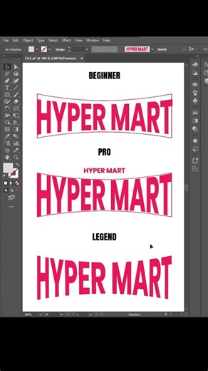 Beginner vs Pro Warp Trick 😳 Illustrator 2026 #shorts #trending #youtubeshorts #viral
