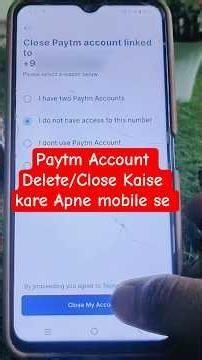 How to delete Paytm account permanently 2026 | How to delete Paytm account permanently #shorts