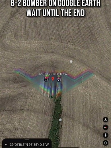 B-2 BOMBER ON GOOGLE EARTH MOVING AT FAST SPEED 🛩 #b2bombers