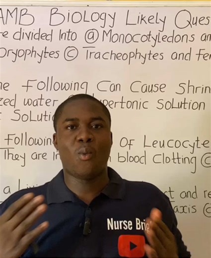 JAMB Biology Likely Questions for 2025 Exam Prep