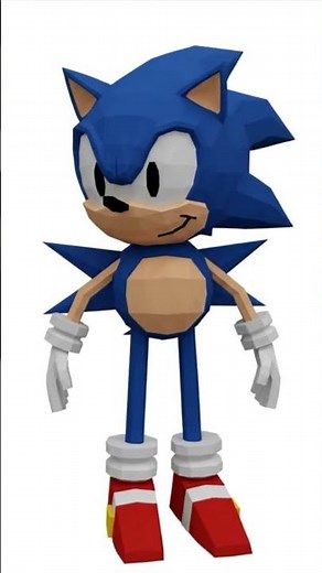 low poly sonic