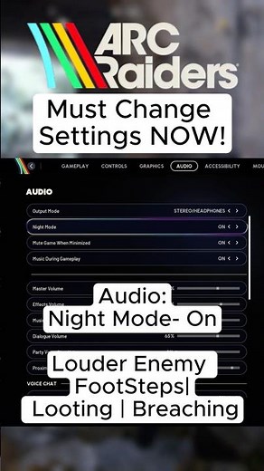 Arc Raiders Settings |Graphics|Audio|Keybinds|Gameplay #arcraiders #settings #arcraidersgame
