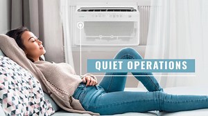 Keystone 8,000 BTU (DOE) Window Mounted Inverter Air Conditioner with Supplemental Heating and Remote KSTAW08INV-HC