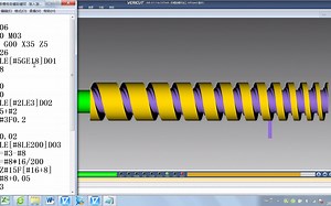 数控车宏程序教程39 使用G32指令的等槽宽变螺距螺纹加工宏程序