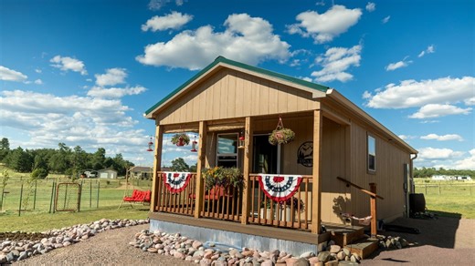 Retirees' dream tiny house on foundation in the mountains!