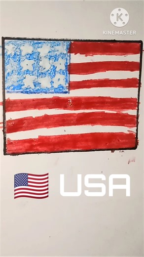 You Won't BELIEVE How Fast I Drew the USA Flag! 😱 #USA