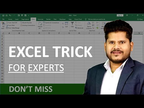 Excel Trick For Experts !