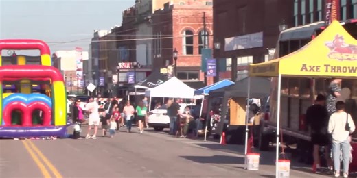 Denison residents celebrate award at downtown block party