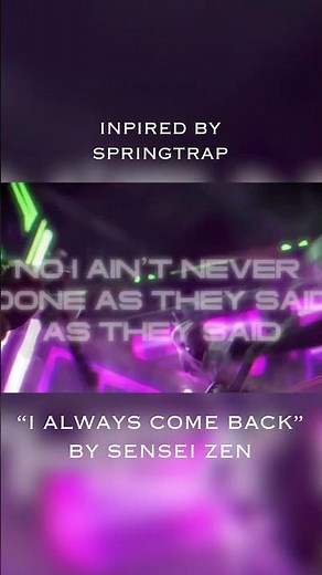 Springtrap Rap Song - "I Always Come Back" | Sensei Zen [Five Nights at Freddy's]