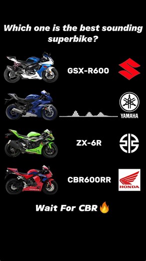 600cc Superbikes Sound Comparison 🥵🔥|#kawasaki #zx6r #yamaha #r6 #suzuki #gsxr600#honda #cbr600rr