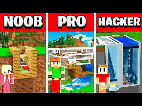 MODERN NOOB HOUSE vs MODERN PRO MINECRAFT HOUSE!!