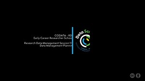 RDA Session 11-1 - Data Management Planning