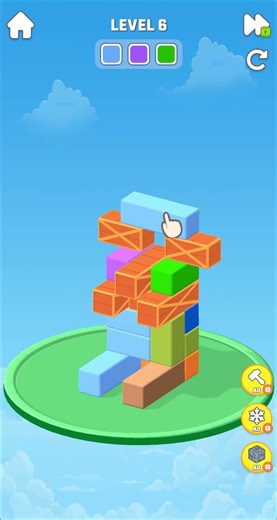Unstack Tower - The Ultimate Color Block Challenge! #youtubeshorts #games #mergepuzzle#puzzlegame