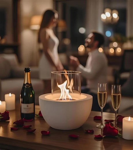 Cheminée de table au bioéthanol sans fumée - foyer en béton - Etsy France