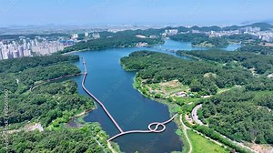 군산시 은파호수공원 여름 풍경