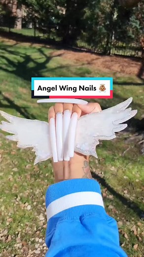 Here's a quick tutorial on how I did these Liquid Angel Wing nails 👼🏽. Full video is on my YouTube channel. Shop Patty Gel (link in profile) . . . . #nails #trending #trendynails #trendingnails #liquidnails #aquariumnails #angelwings #angelwingnails #longhairprettynails