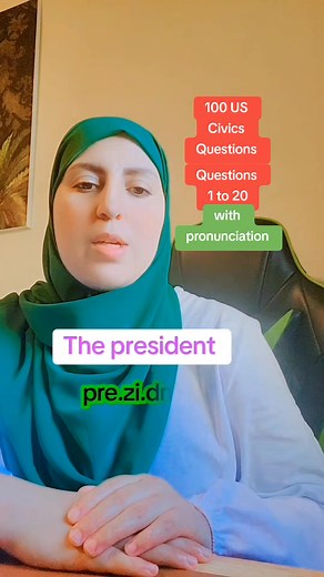 100 US Civics Questions QUESTION 1 to 20 With pronunciation #reelsfb #citizenshiptest #studywithme #uscis #citizenship | Imane Sar