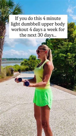 FOLLOW for more daily fitness tips for women over 40 💪✨ If you want toned arms, stronger shoulders, and a tighter upper body without spending hours working out… this 4 minute light dumbbell workout is for YOU. 30 seconds each exercise Repeat the circuit Use light weights and focus on control 🔥 SAVE this for your next workout and SEND it to a friend over 40 who wants toned arms for summer ☀️ Comment “READY” if you want more quick workouts like this! #fitnessforwomenover40 #womenover40fitness #u