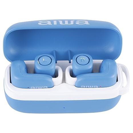 Aiwa Open Wearable Ear Clip-On Earphones w/Charging Case | HSN