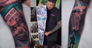 Is this the most Scottish tattoo ever? 'Amazing' leg sleeve  has 6 iconic images