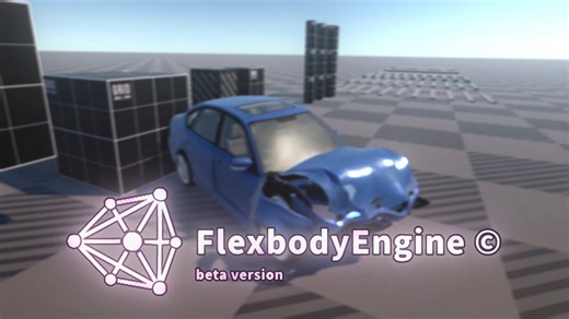 时隔一年！原cindycardrive团队新软体汽车物理游戏：FlexbodyEngine 实机演示视频